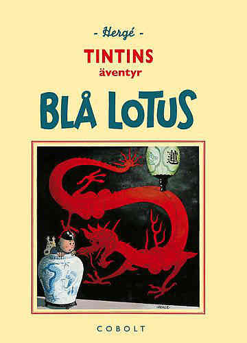 Tintin i svart/vitt Blå lotus - Klicka p&aring; bilden f&ouml;r att st&auml;nga